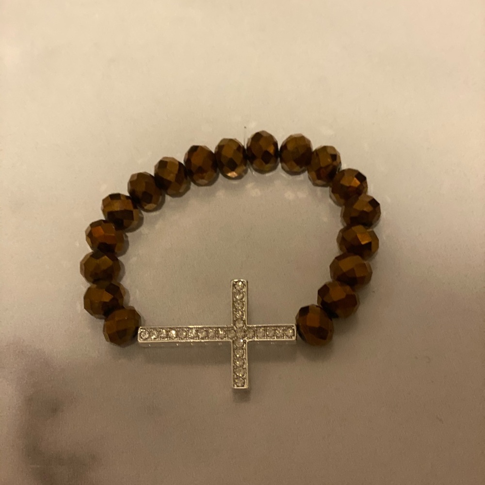Brand new handmade  crystal Cross bracelet